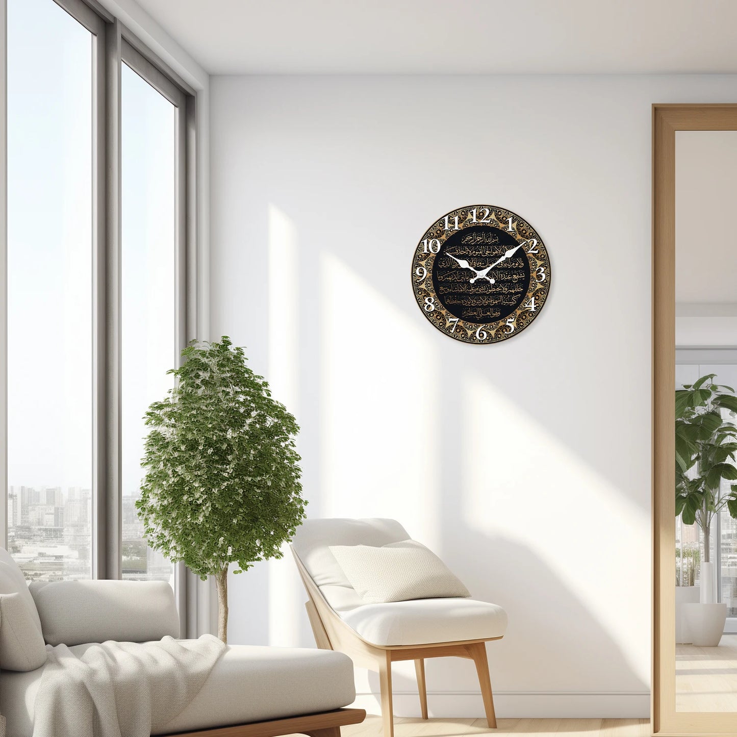 Horloge murale islamique en bois Naeloura — vue secondaire 7