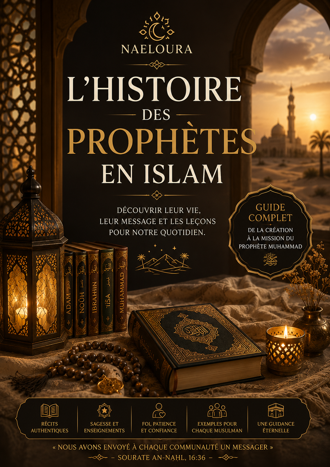 Couverture ebook L’Histoire des Prophètes en Islam Naeloura