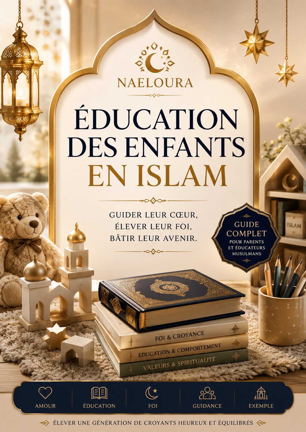 Couverture ebook Éducation des Enfants en Islam Naeloura