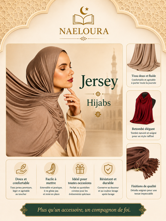 Hijab jersey modal long 170x60 cm Naeloura
