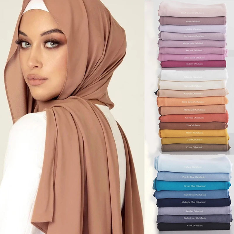 Foulard hijab mousseline prêt-à-porter 70x180 cm Naeloura — vue secondaire 2