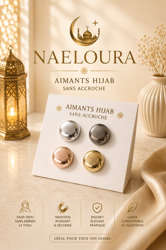 Broche magnétique hijab sans trou Naeloura