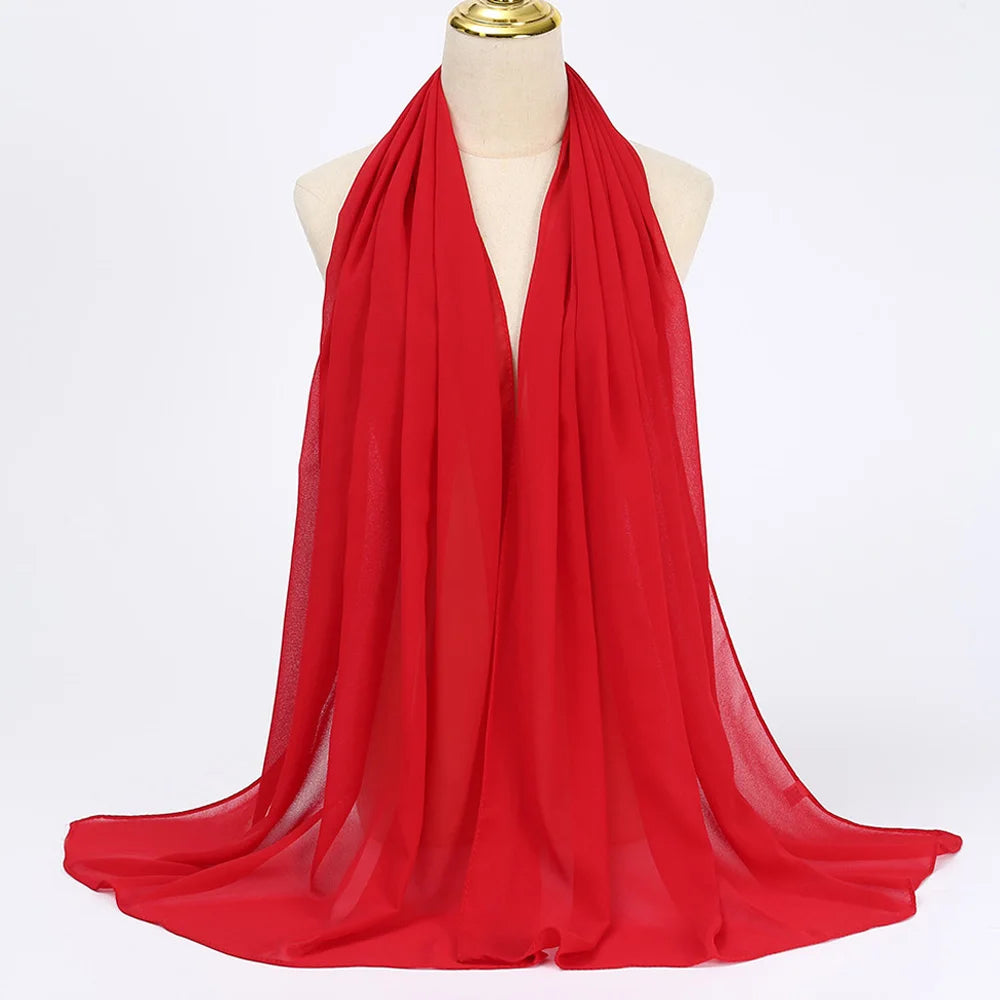 Hijab mousseline chiffon uni 175x70 cm Naeloura — vue secondaire 36