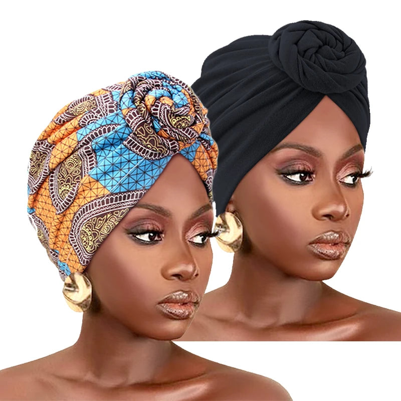 Lot de 2 bonnets turban imprimés Naeloura — vue secondaire 8
