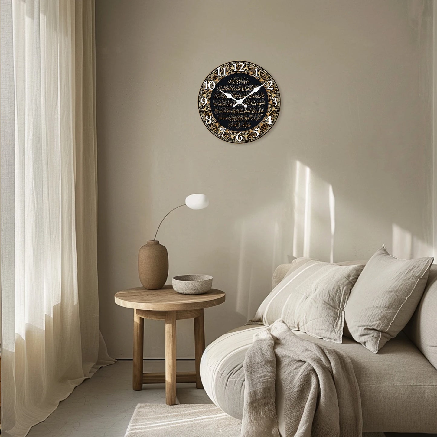 Horloge murale islamique en bois Naeloura — vue secondaire 3