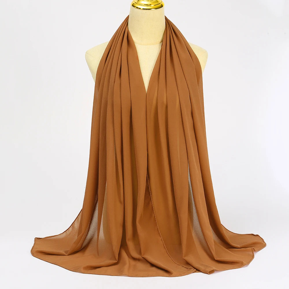 Hijab mousseline chiffon uni 175x70 cm Naeloura — vue secondaire 14