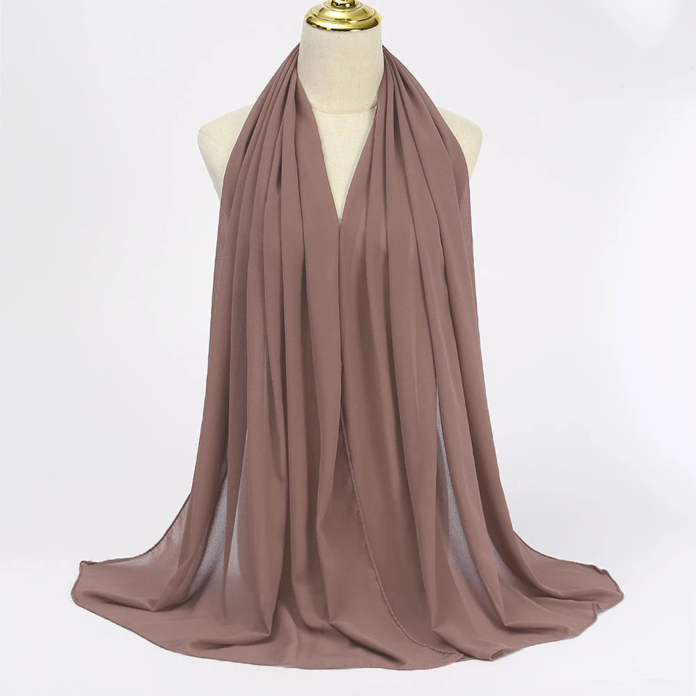 Hijab mousseline chiffon uni 175x70 cm Naeloura — vue secondaire 13