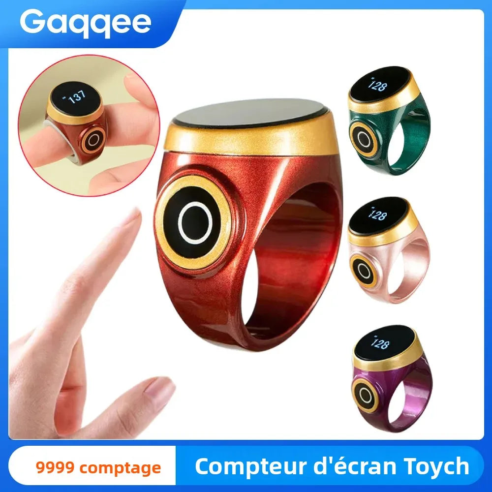 Bague tasbih tactile OLED compteur de zikr Naeloura — vue secondaire 3