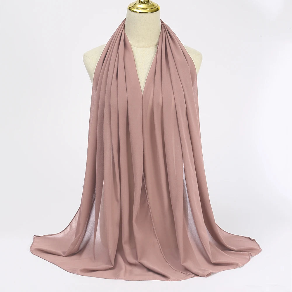 Hijab mousseline chiffon uni 175x70 cm Naeloura — vue secondaire 12
