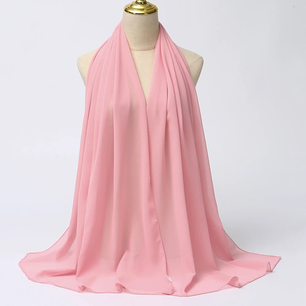 Hijab mousseline chiffon uni 175x70 cm Naeloura — vue secondaire 43