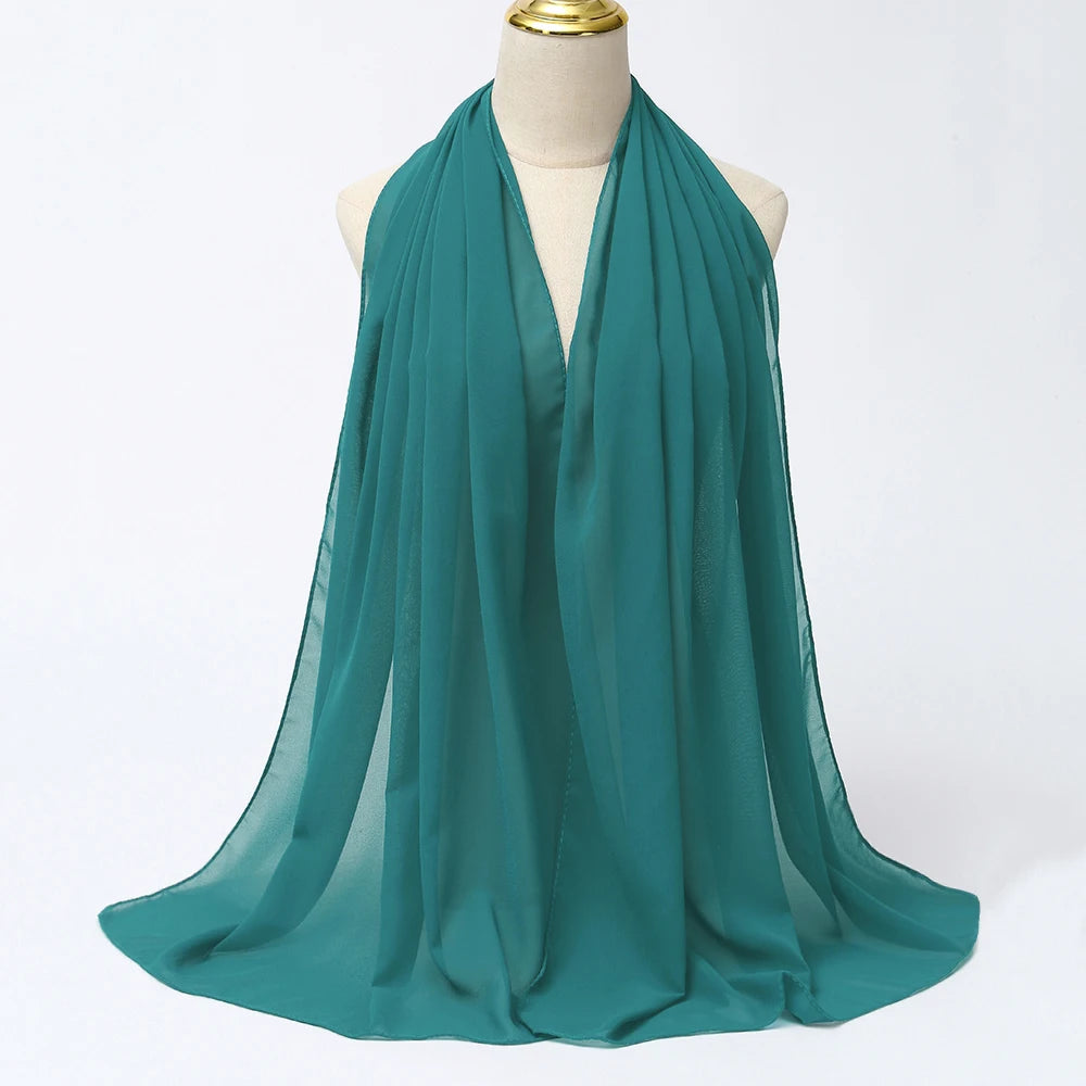 Hijab mousseline chiffon uni 175x70 cm Naeloura — vue secondaire 21