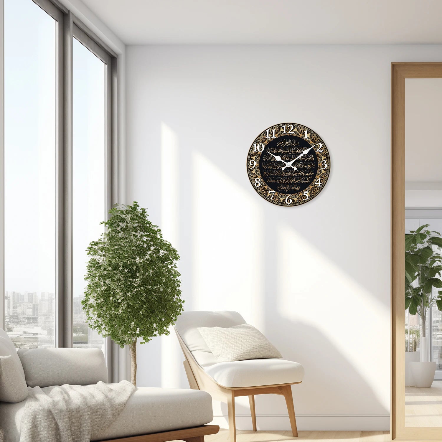 Horloge murale islamique en bois Naeloura — vue secondaire 7
