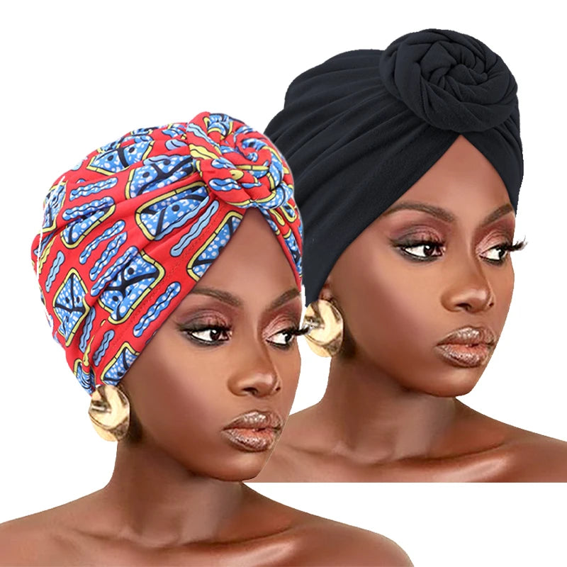 Lot de 2 bonnets turban imprimés Naeloura — vue secondaire 9