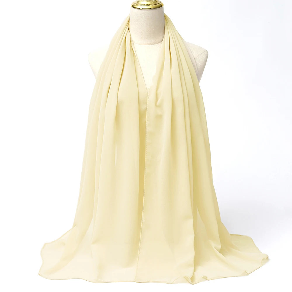 Hijab mousseline chiffon 175x70 cm Naeloura — vue secondaire 33