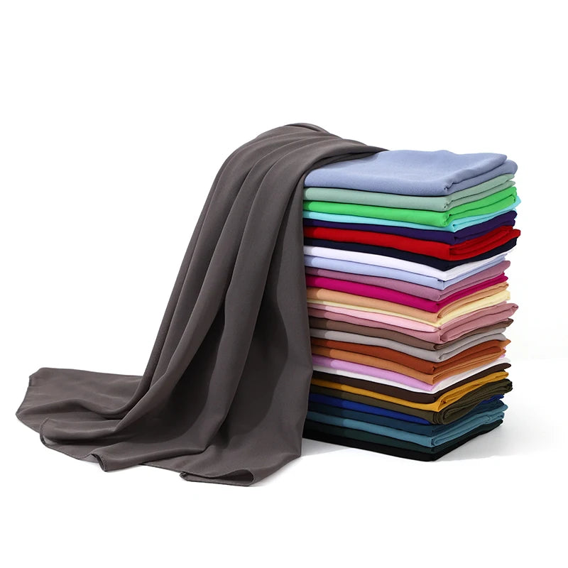 Hijab mousseline chiffon uni 175x70 cm Naeloura — vue secondaire 7