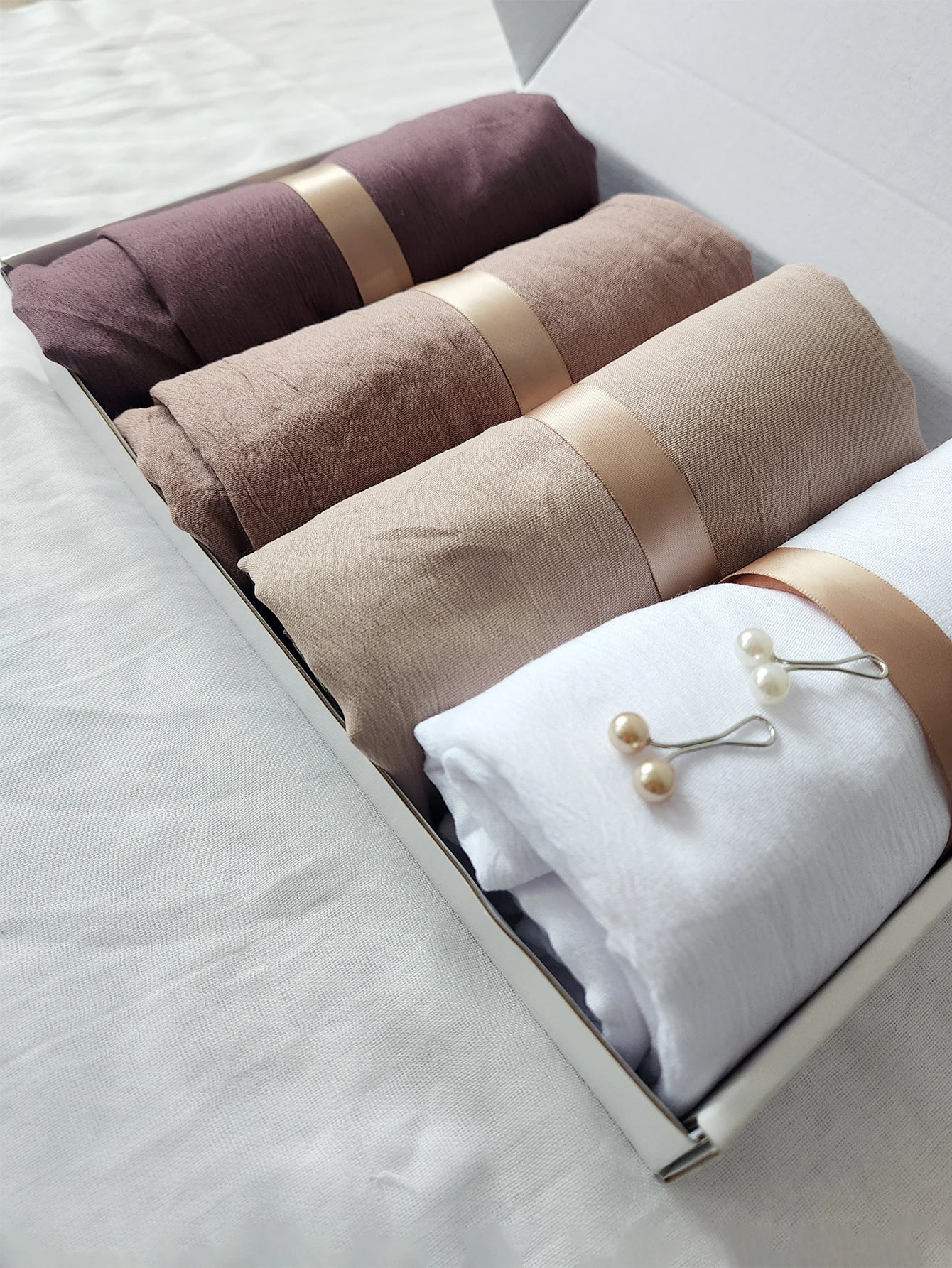 Lot de 4 hijabs coton froissé Naeloura — vue secondaire 3