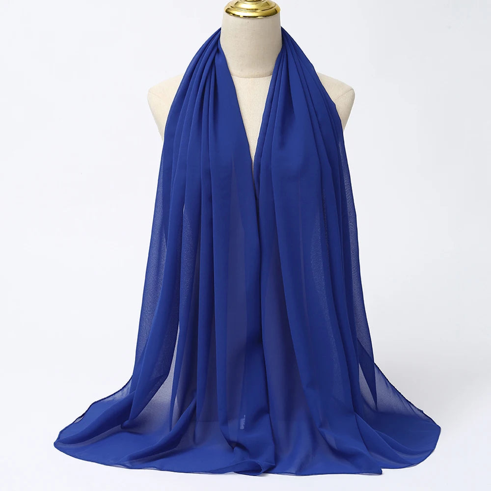 Hijab mousseline chiffon uni 175x70 cm Naeloura — vue secondaire 10