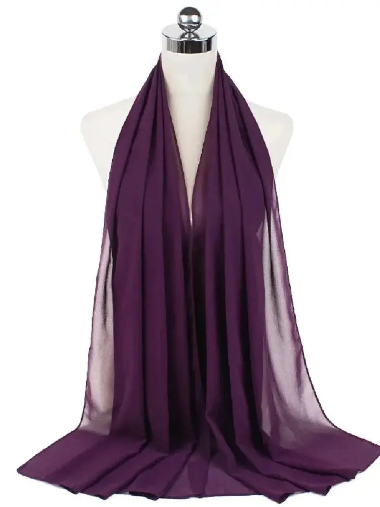 Foulard hijab mousseline prêt-à-porter 70x180 cm Naeloura — vue secondaire 48