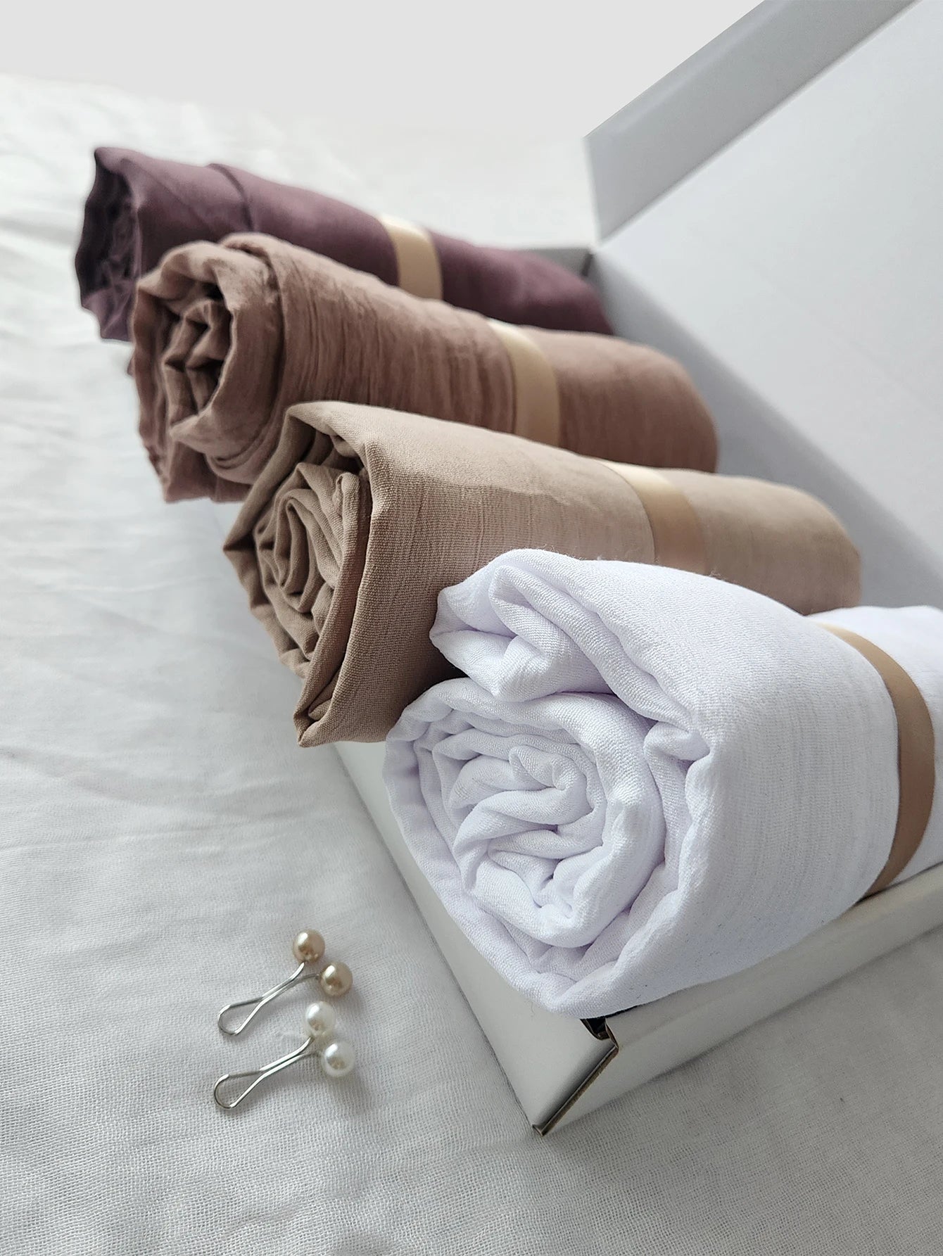 Lot de 4 hijabs coton froissé Naeloura — vue secondaire 5