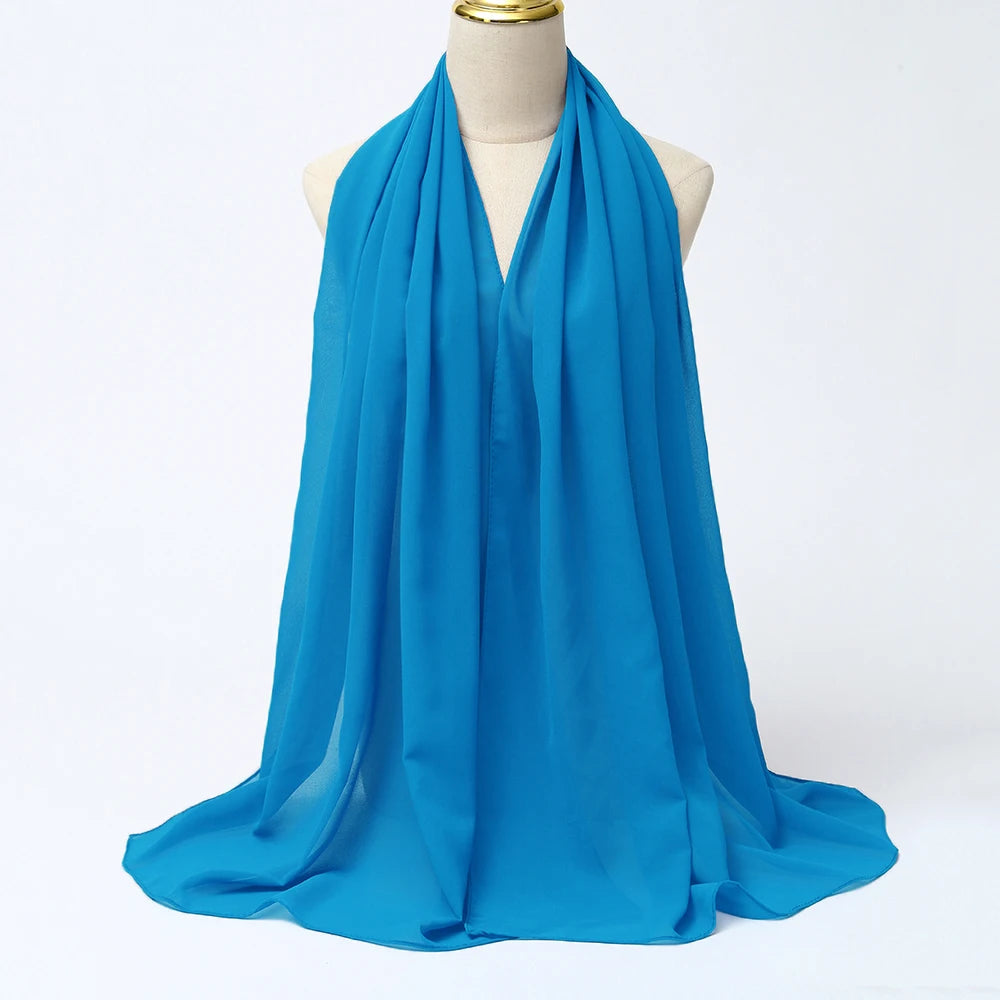Hijab mousseline chiffon uni 175x70 cm Naeloura — vue secondaire 57