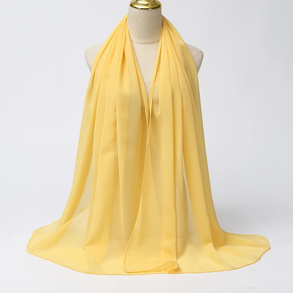 Hijab mousseline chiffon uni 175x70 cm Naeloura — vue secondaire 52