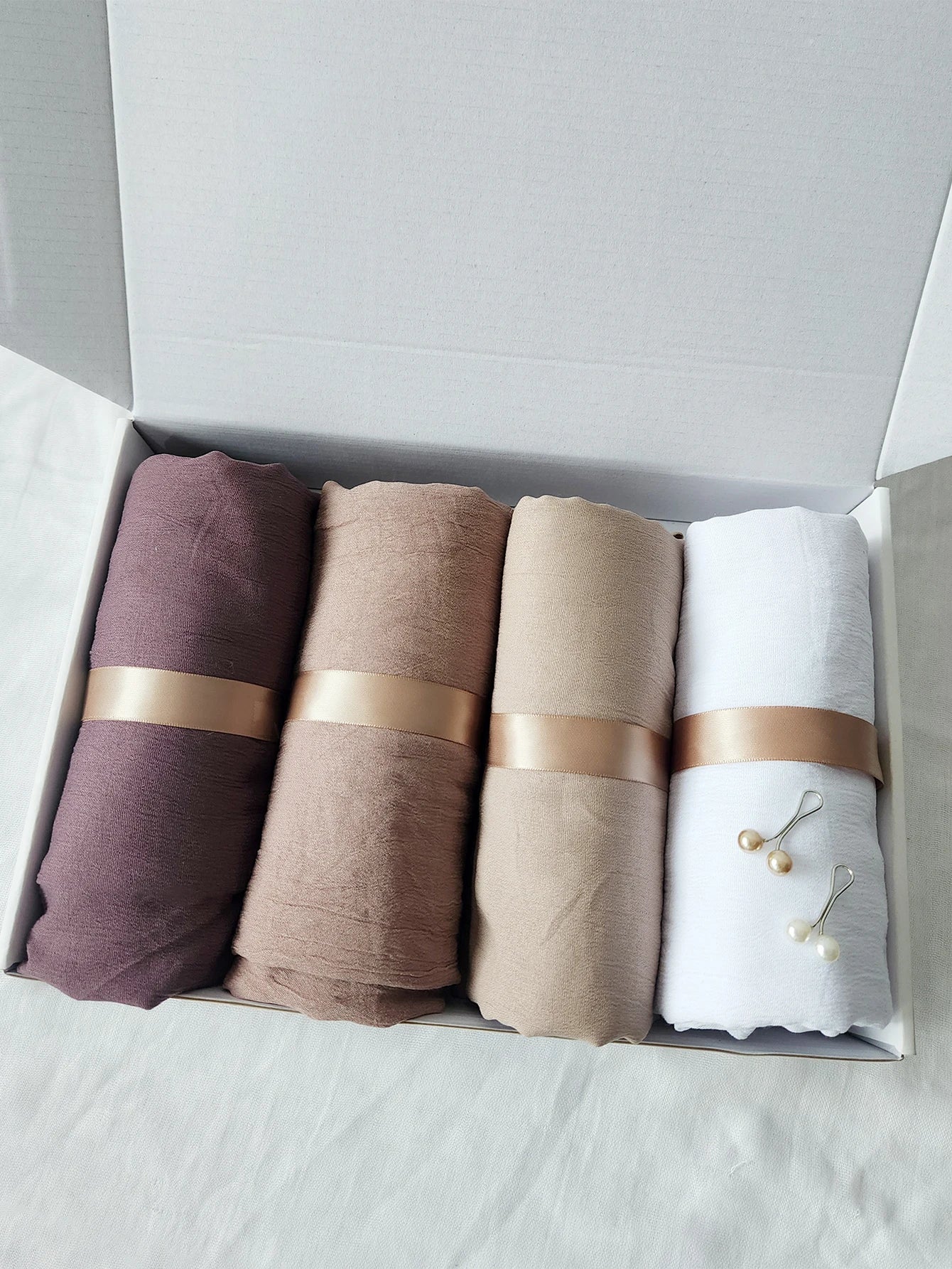Lot de 4 hijabs coton froissé Naeloura — vue secondaire 4