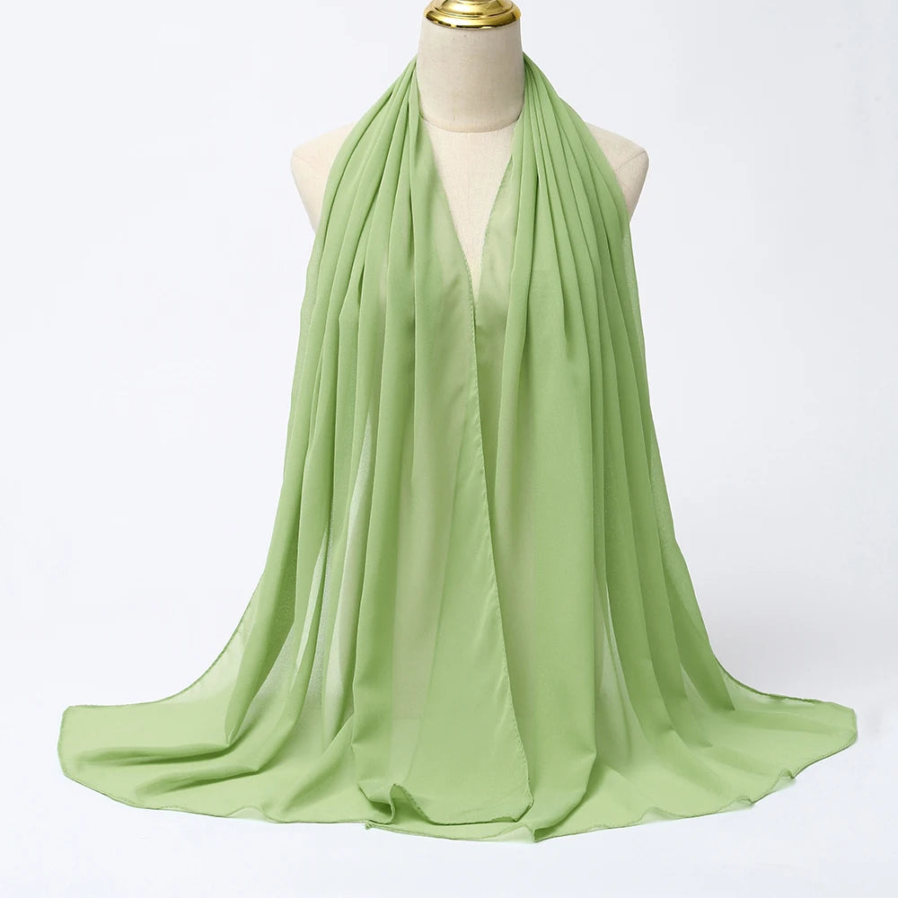 Hijab mousseline chiffon uni 175x70 cm Naeloura — vue secondaire 46