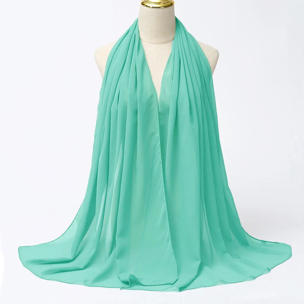 Hijab mousseline chiffon uni 175x70 cm Naeloura — vue secondaire 25