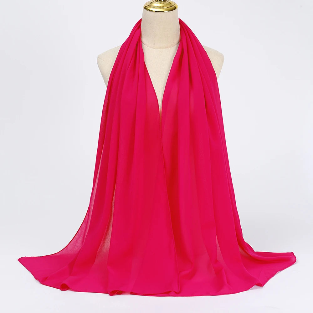 Hijab mousseline chiffon uni 175x70 cm Naeloura — vue secondaire 20
