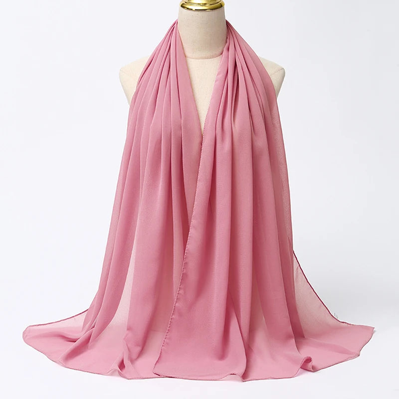 Hijab mousseline chiffon uni 175x70 cm Naeloura — vue secondaire 15