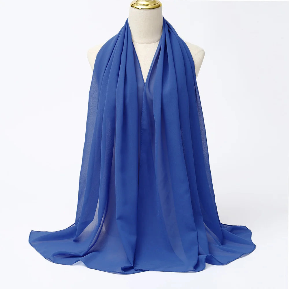 Hijab mousseline chiffon uni 175x70 cm Naeloura — vue secondaire 58