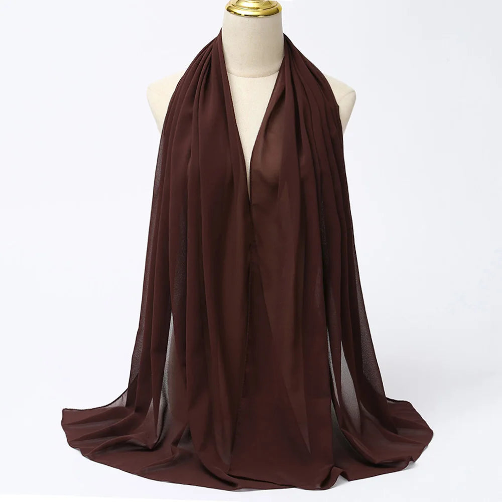 Hijab mousseline chiffon uni 175x70 cm Naeloura — vue secondaire 30