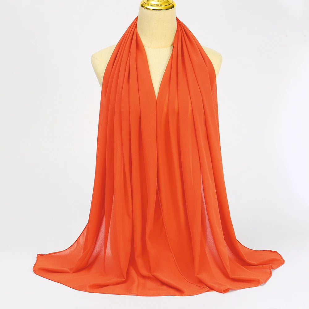 Hijab mousseline chiffon uni 175x70 cm Naeloura — vue secondaire 22
