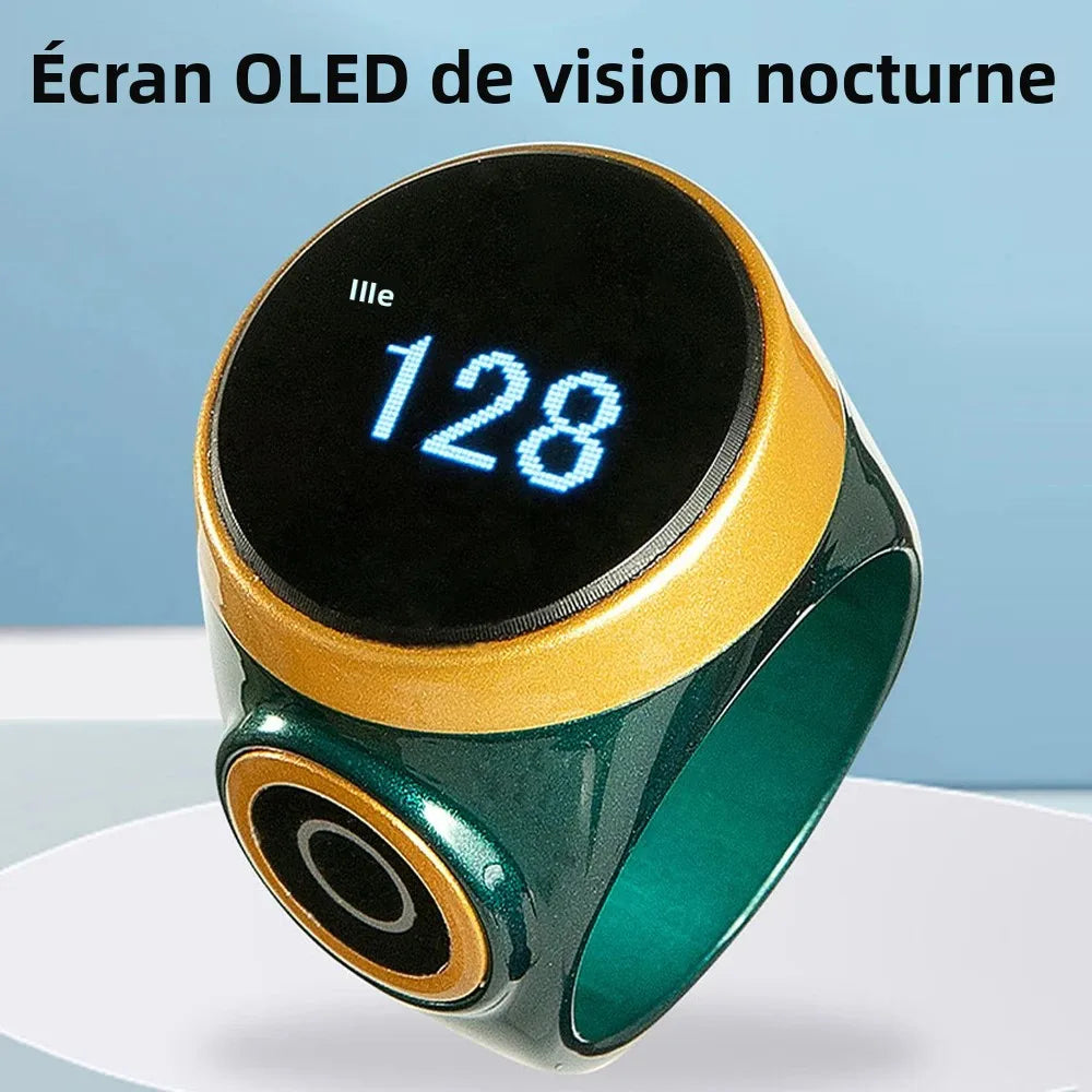 Bague tasbih tactile OLED compteur de zikr Naeloura — vue secondaire 4