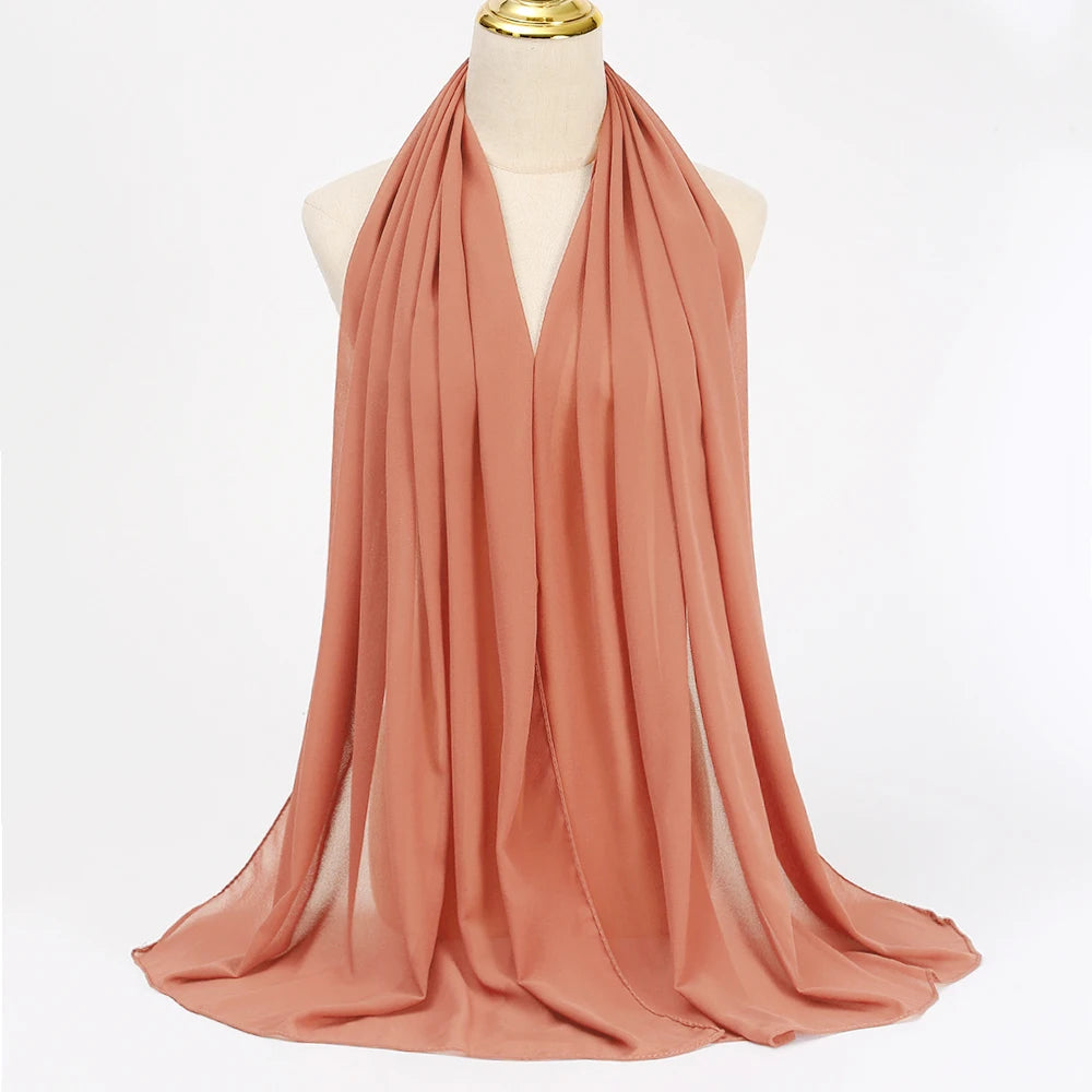 Hijab mousseline chiffon uni 175x70 cm Naeloura — vue secondaire 27