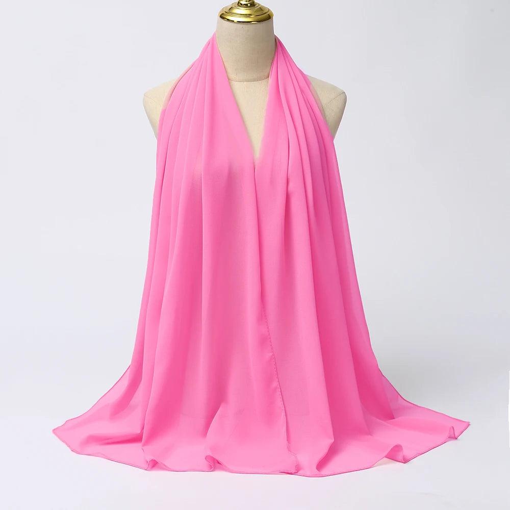 Hijab mousseline chiffon uni 175x70 cm Naeloura — vue secondaire 39