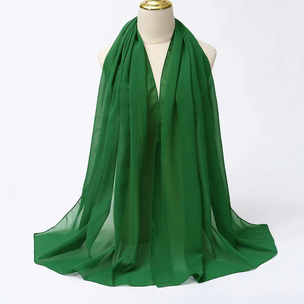 Hijab mousseline chiffon uni 175x70 cm Naeloura — vue secondaire 8