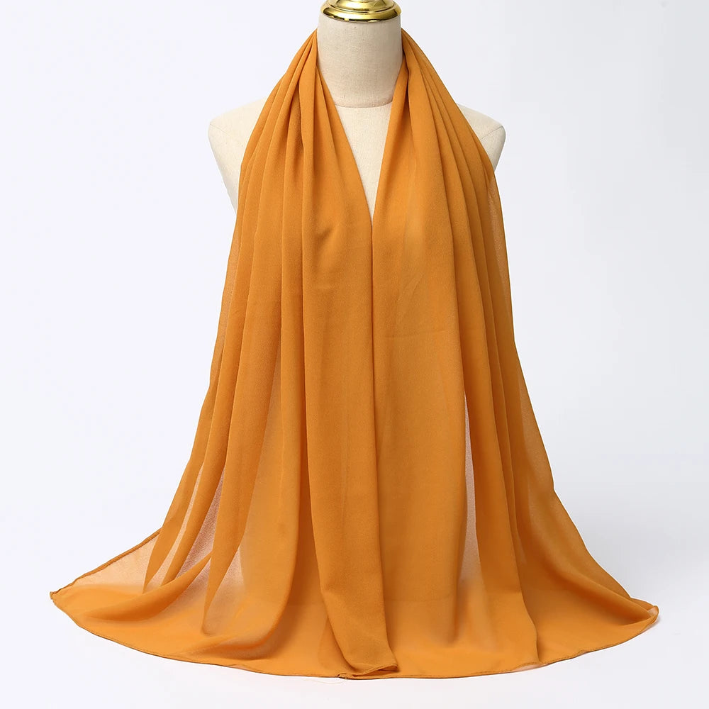 Hijab mousseline chiffon uni 175x70 cm Naeloura — vue secondaire 48