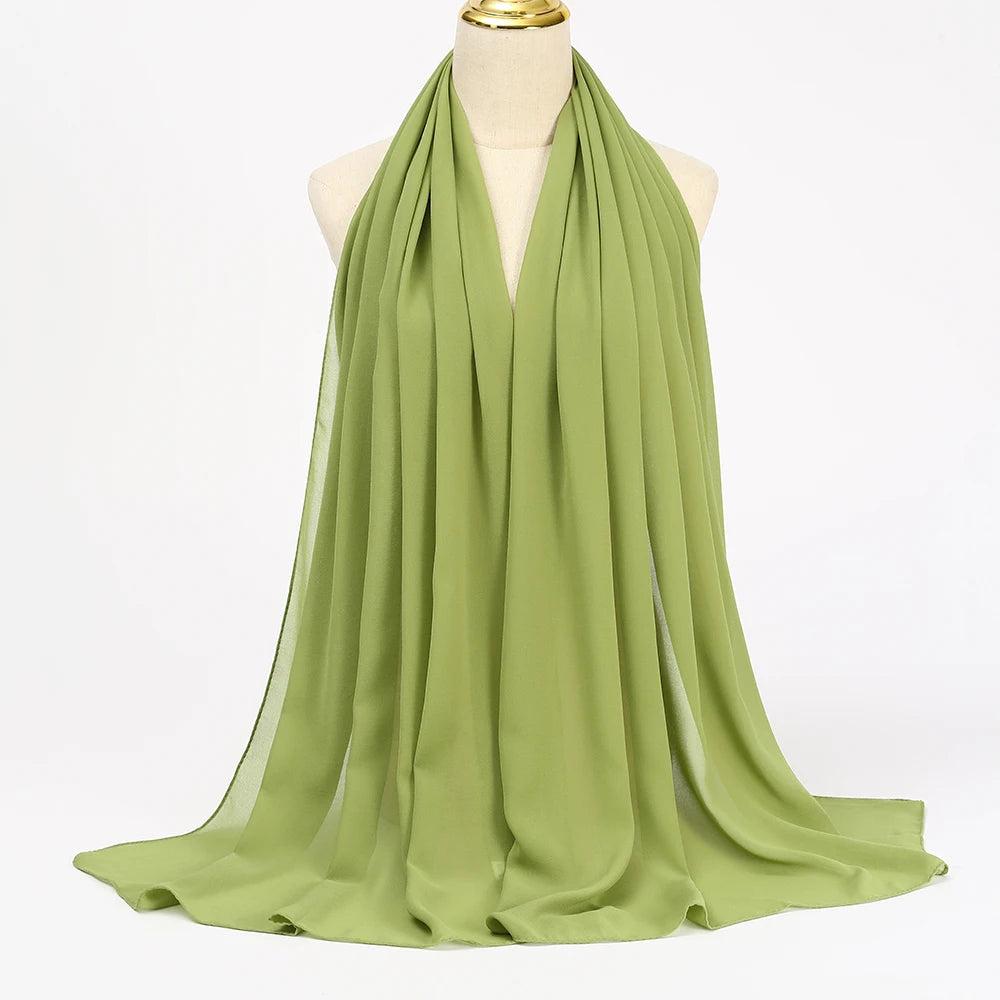 Hijab mousseline chiffon uni 175x70 cm Naeloura — vue secondaire 51