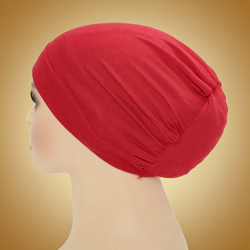 Bonnet hijab fond beige doré