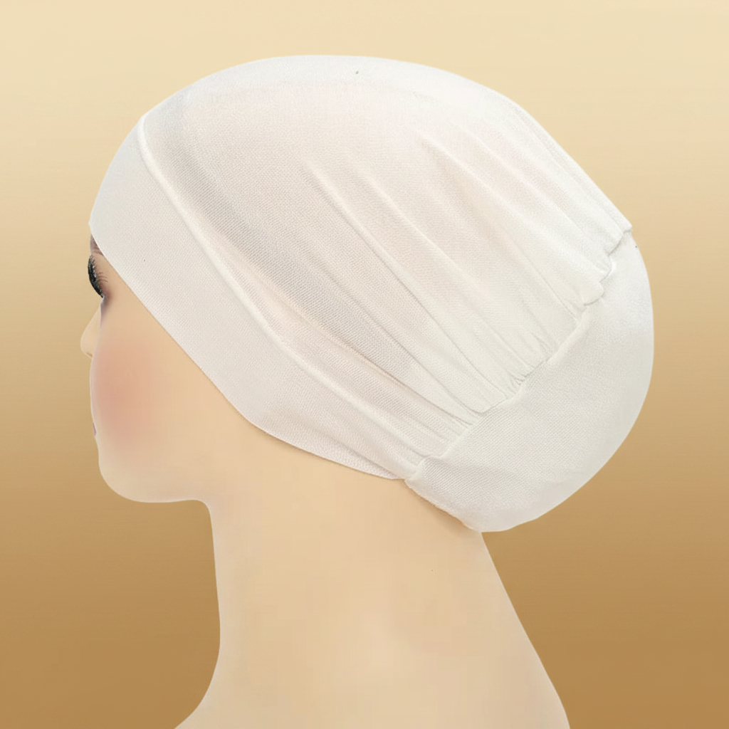 Bonnet hijab fond beige doré