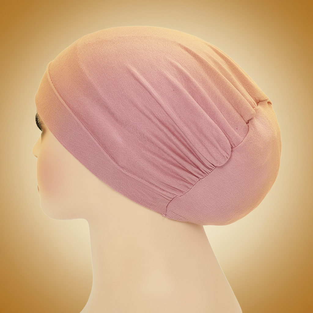 Bonnet hijab fond beige doré
