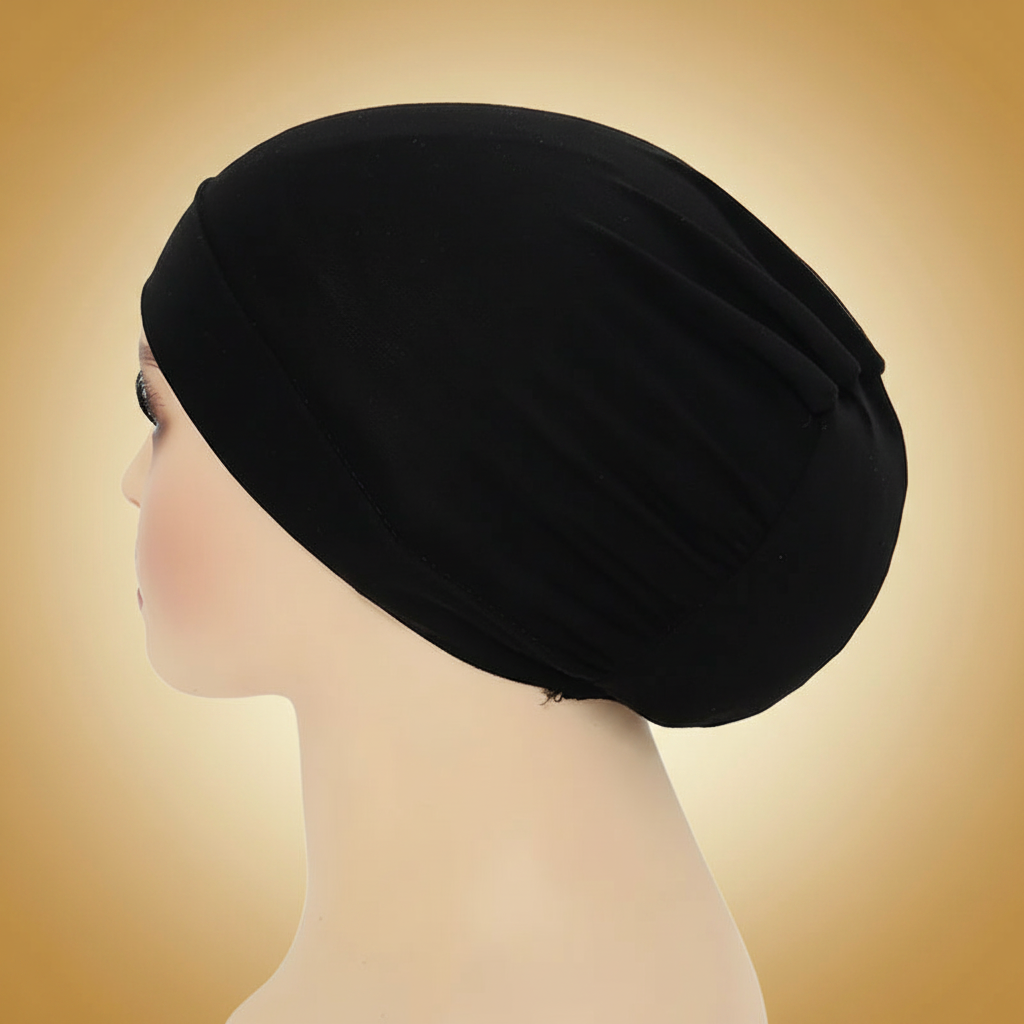 Bonnet hijab fond beige doré