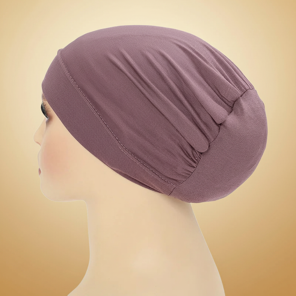Bonnet hijab fond beige doré