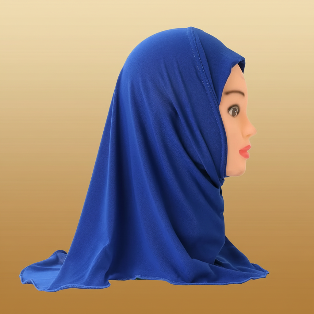Hijab enfant fond beige doré