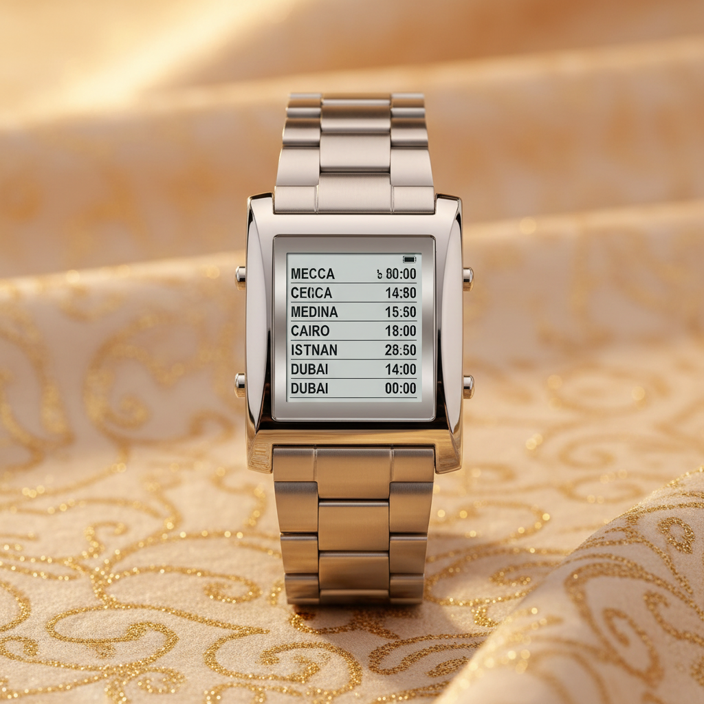 Montre argentée city fond beige doré