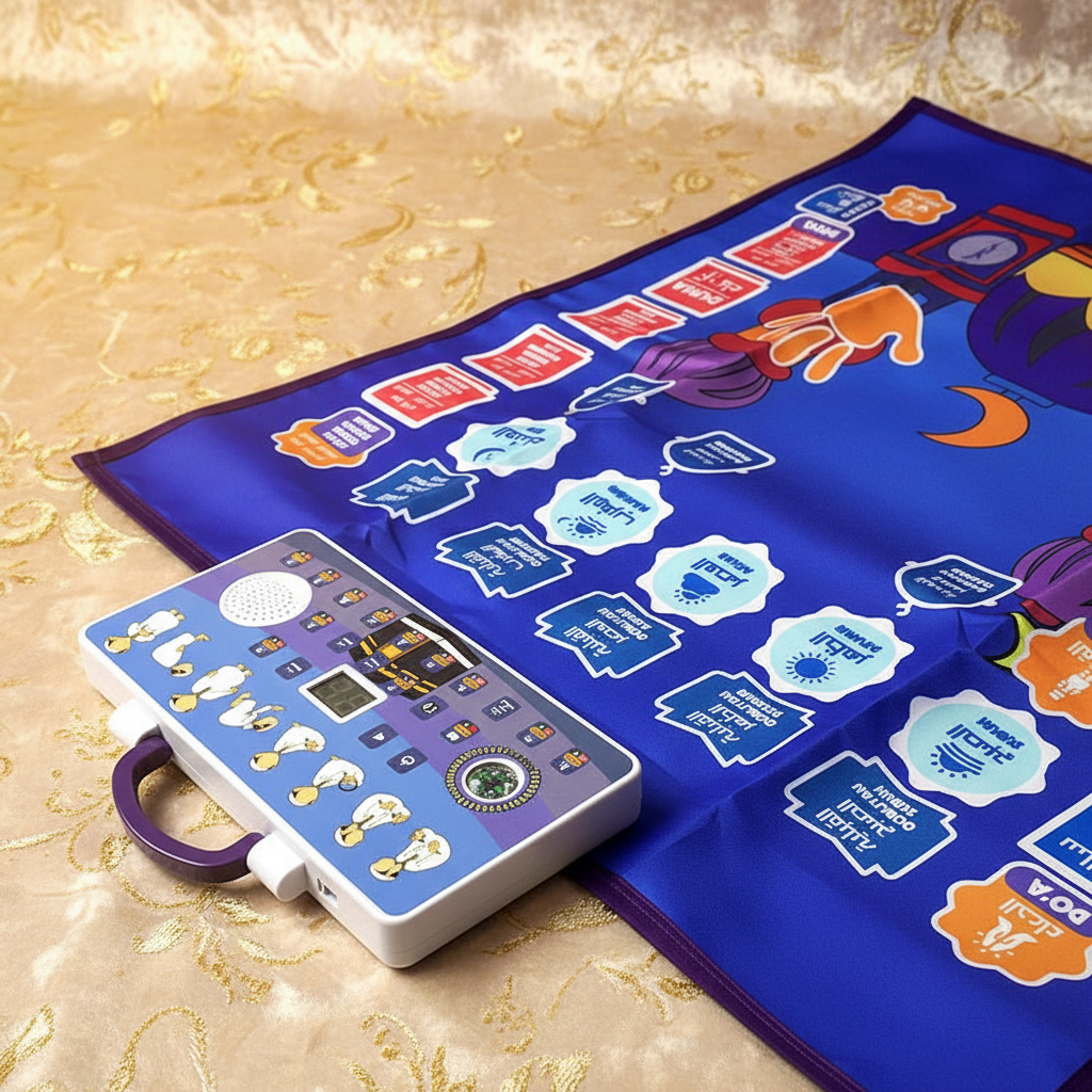 Tapis interactif côté fond beige doré